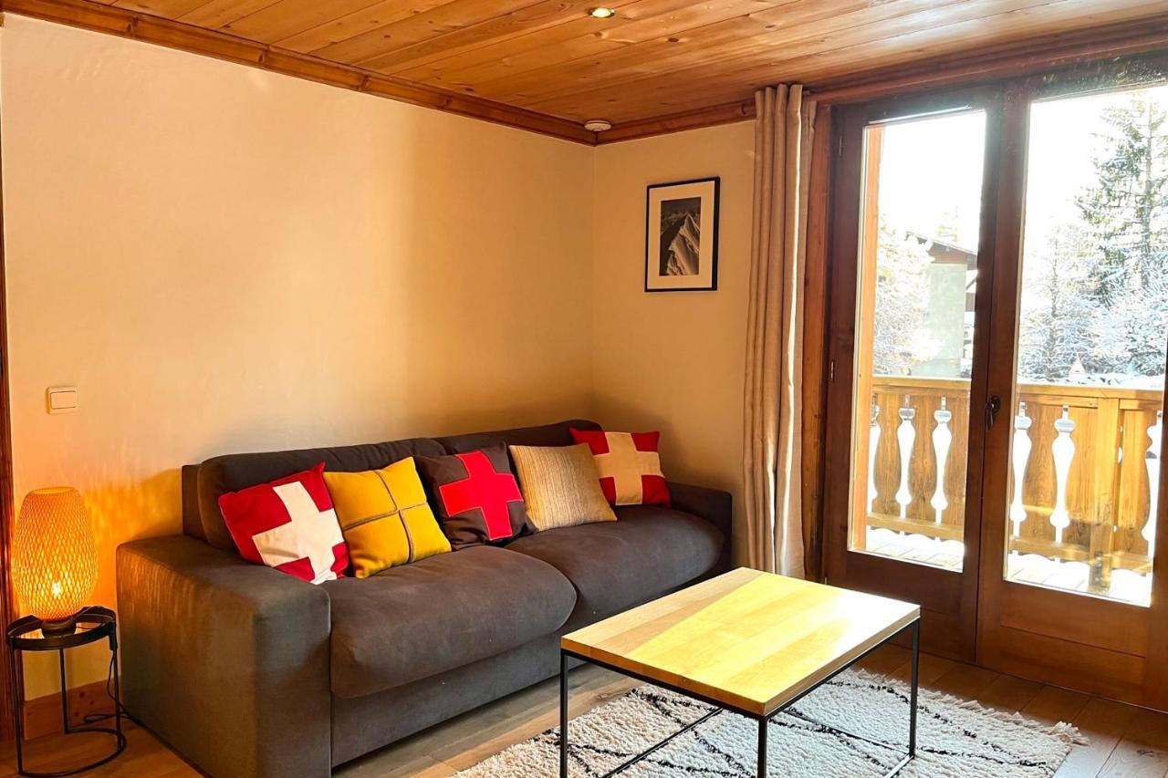 Chic And Cosy Apt With Balcony In Megève Exterior foto